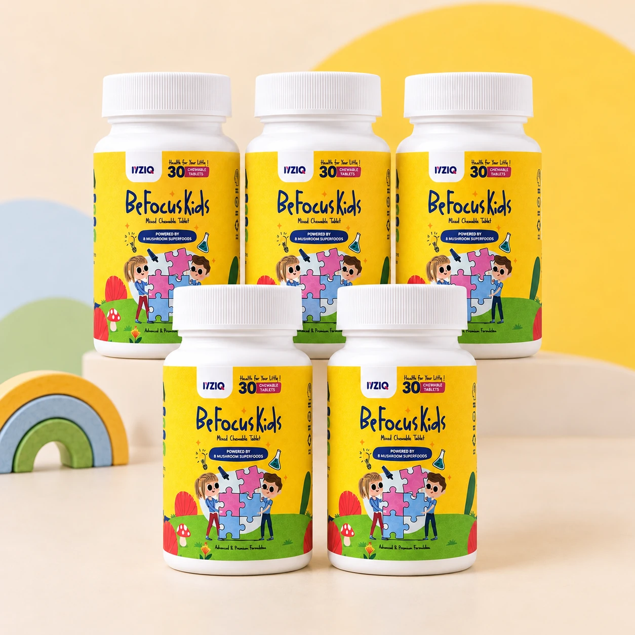 5 botol BeFocusKids untuk Pakej Jimat